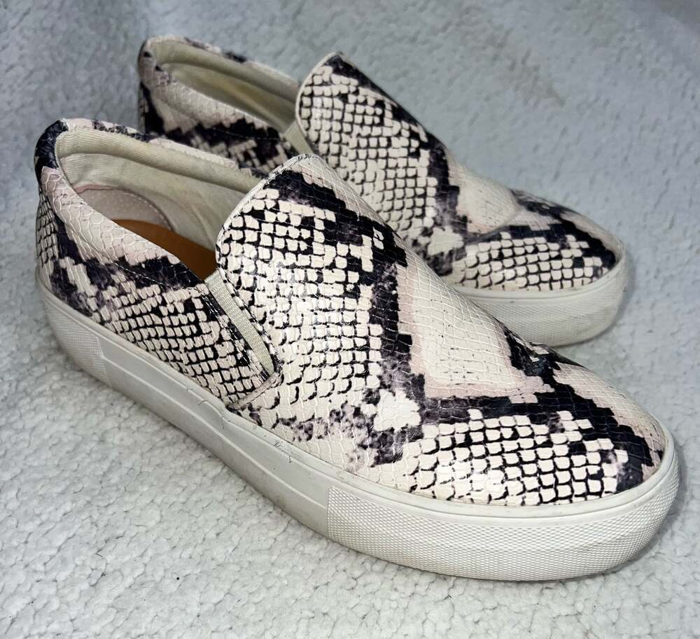 Steve Madden Snake Print Slip Ons - size 8.5 - K2